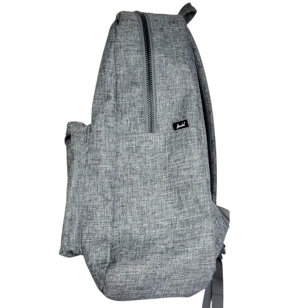 Hershel Settlement Backpack Bag Gray Red Crosshatch Tote Classic Travel Zipper
